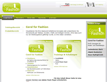 Tablet Screenshot of corel-for-fashion.de
